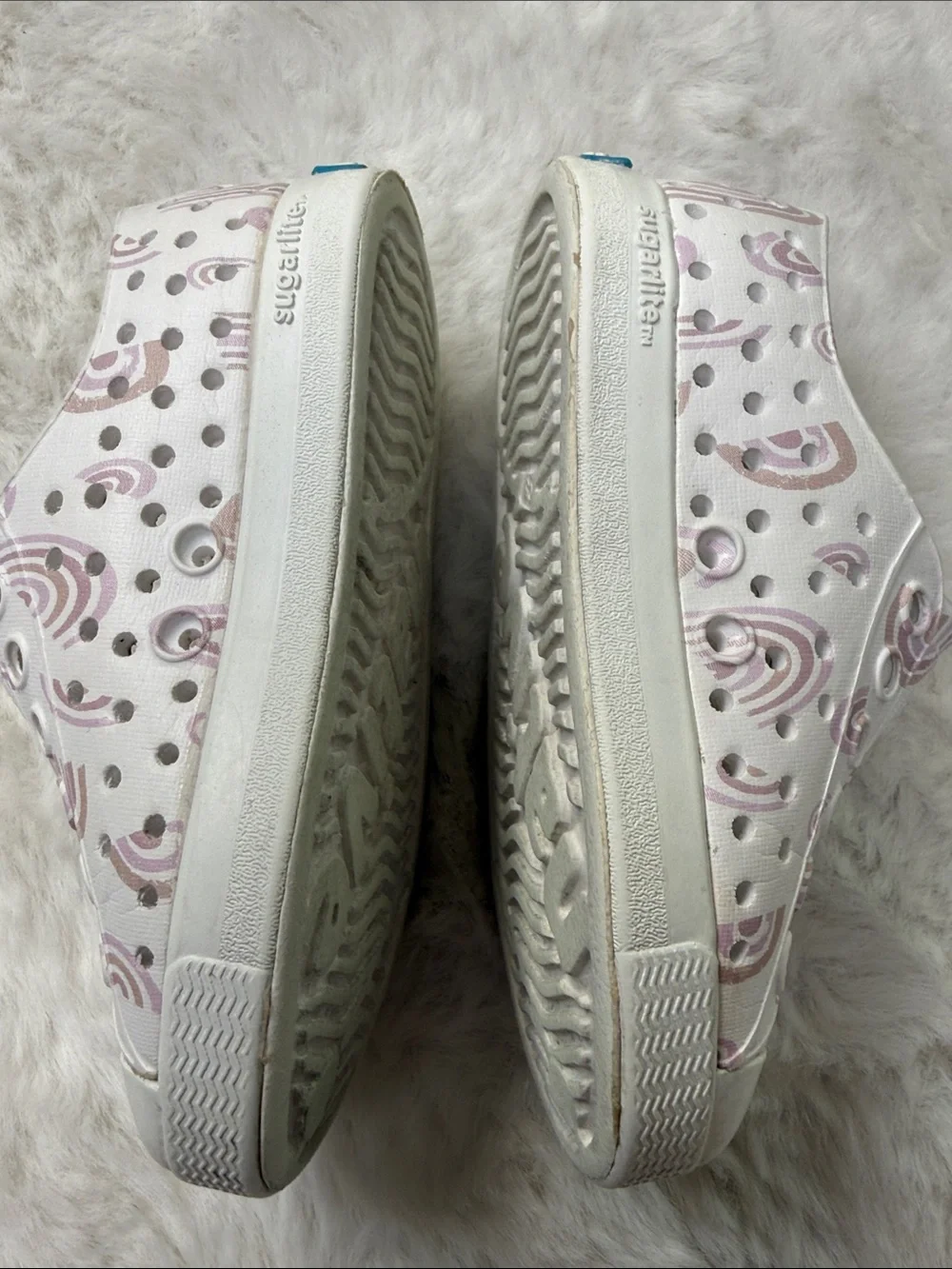 Native Jefferson Sugarlite Slip-On Water Shoes C5 Toddler Child Pink Rainbow